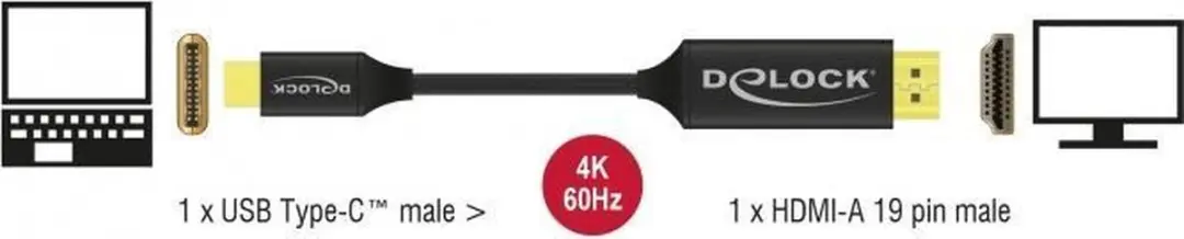 Delock USB-C naar HDMI Kabel 84904 - 1m - 4K 60Hz