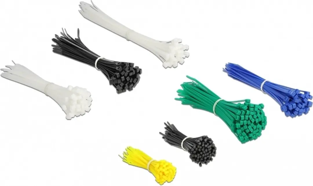 Delock Kabelbinders Assortiment - 600 Stuks - 5 Kleuren