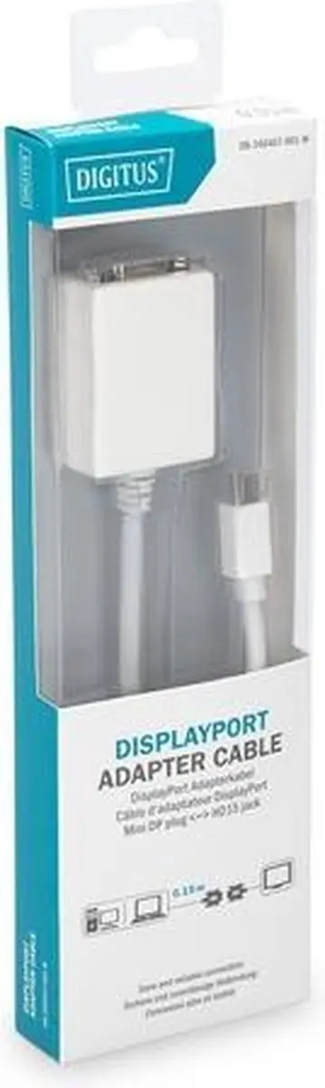 Digitus DB-340407-001-W Mini DisplayPort Kabel - 0,15m - Wit