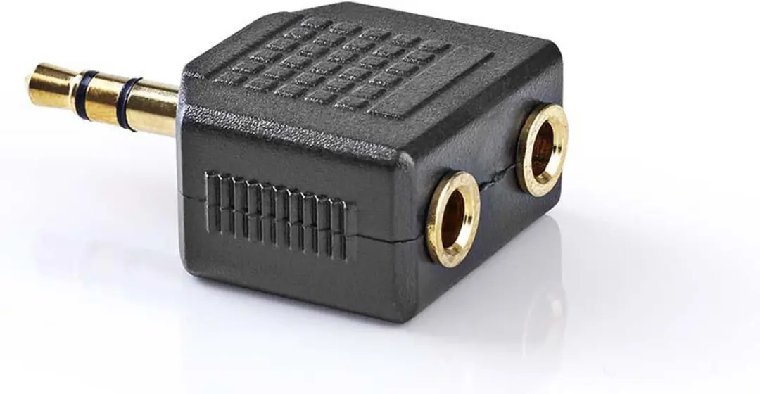 Nedis CABW22945AT Stereo-Audioadapter 3,5mm - 2x Vrouwelijk Verguld - Antraciet