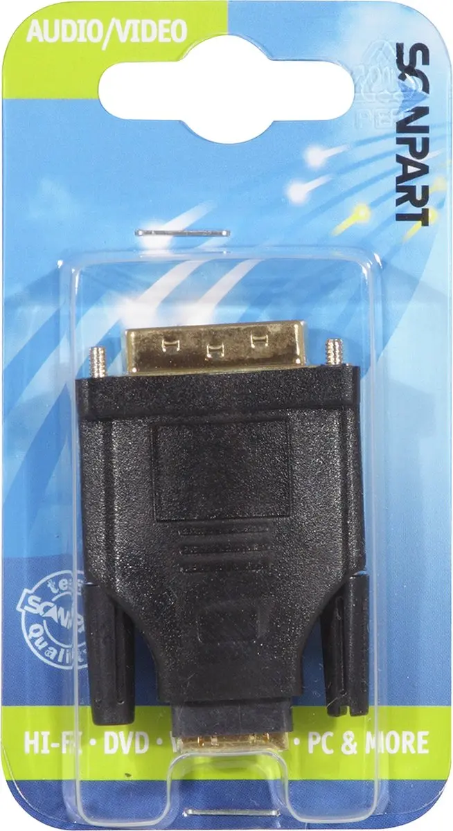 Scanpart DVI naar HDMI Adapter - Zwart
