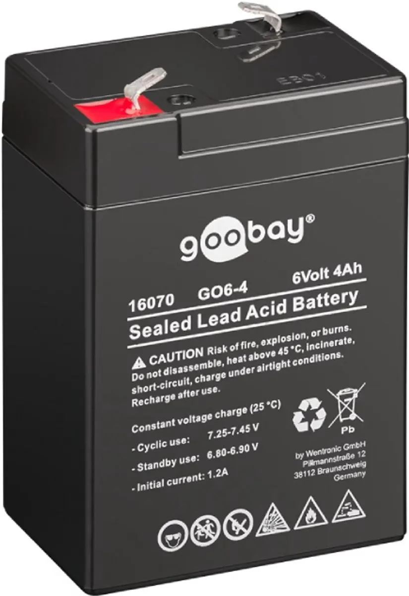Goobay 6V 4000mAh Oplaadbare Loodaccu