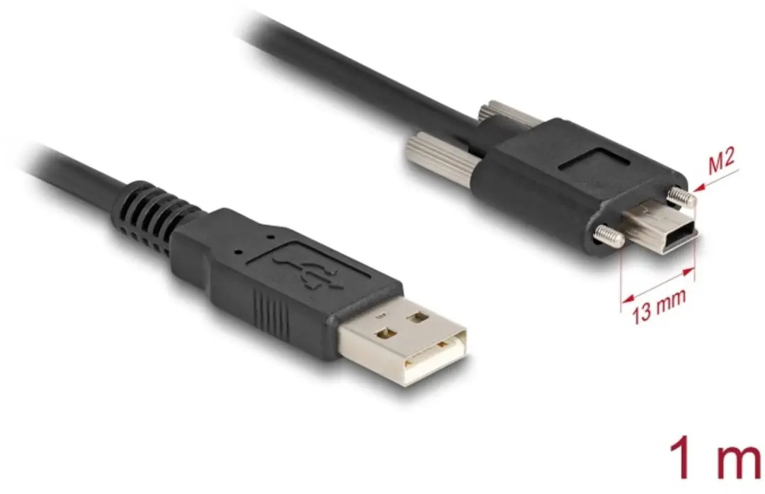 Delock USB 2.0 Kabel A naar Mini-B 1m