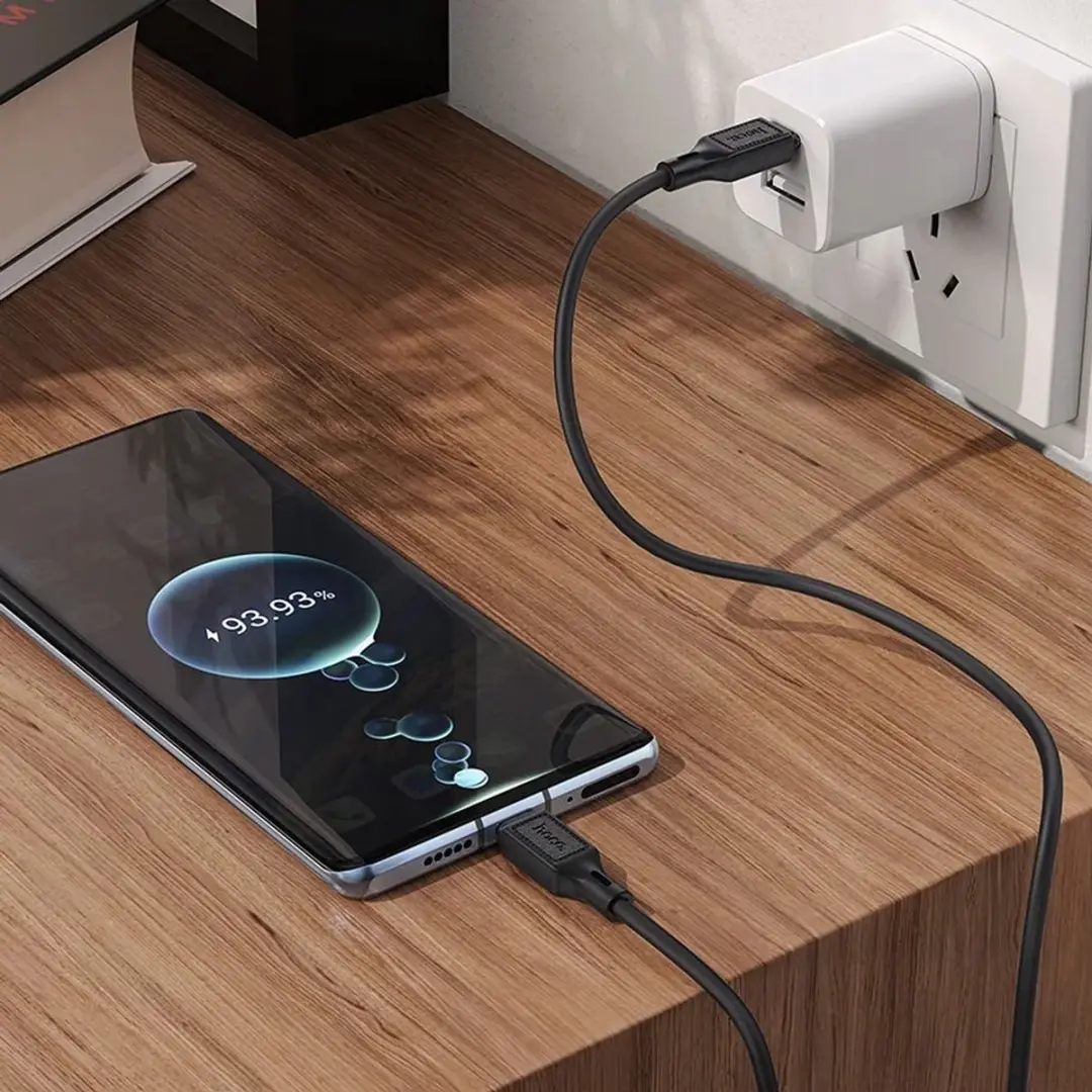 Hoco USB-C naar USB-C Kabel X90 60W PD/QC - 1m - Zwart