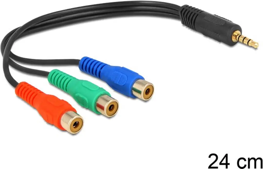 Delock 3,5mm Jack Component Adapter - 15cm - Zwart