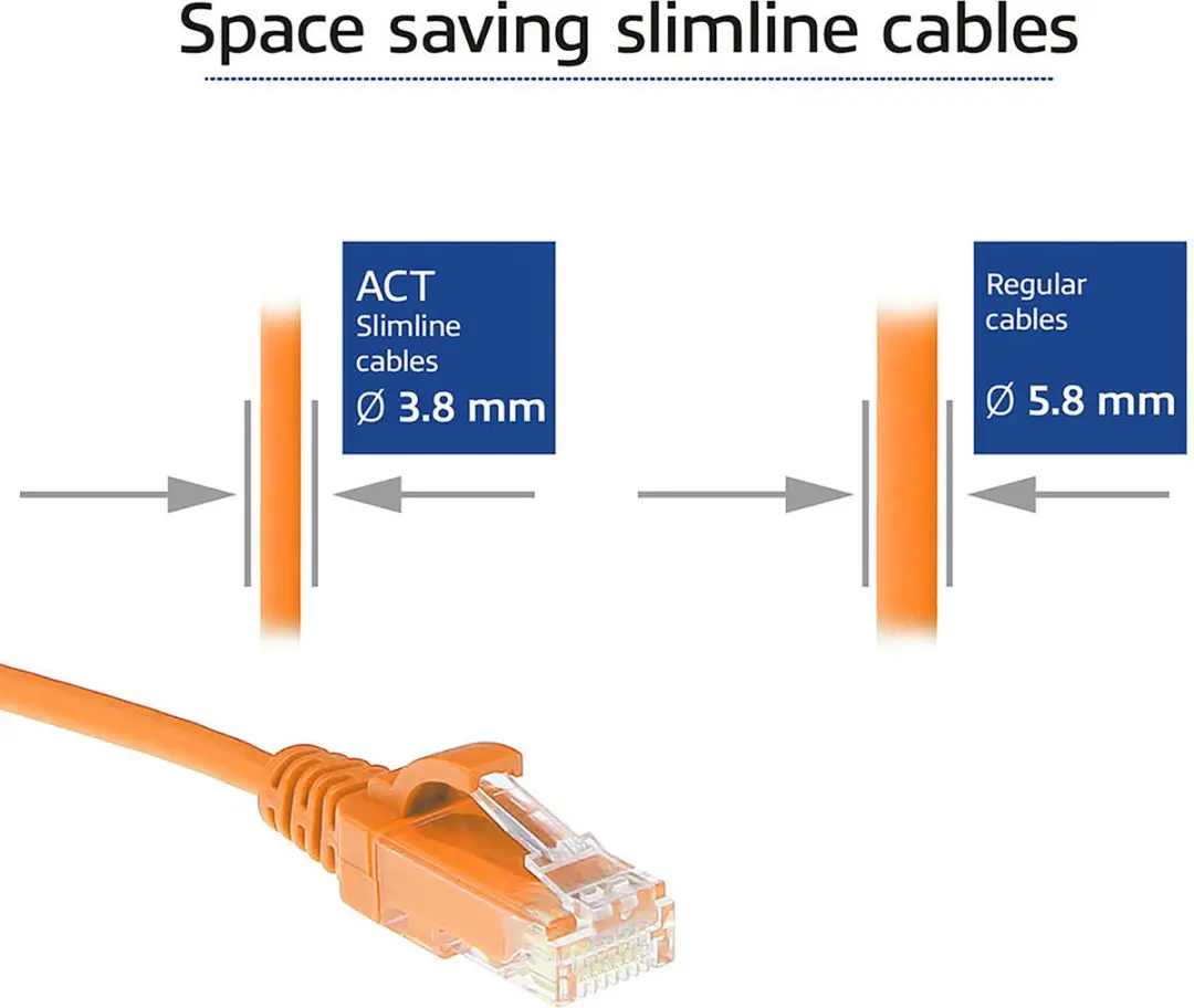 ACT DC9130 CAT6 Patchkabel 0,15m - Bruin