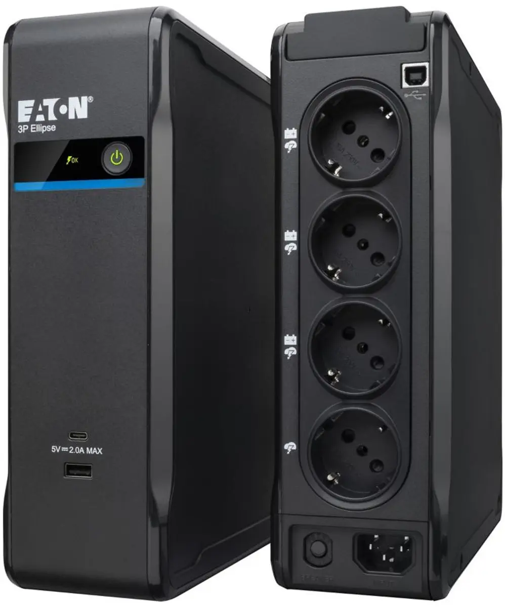 Eaton 3P ELLIPSE 900 USB DIN SAI 540W - Zwart