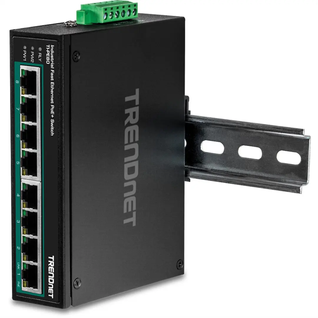 Trendnet TI-PE80 Industriële PoE+ Switch 8-poorts
