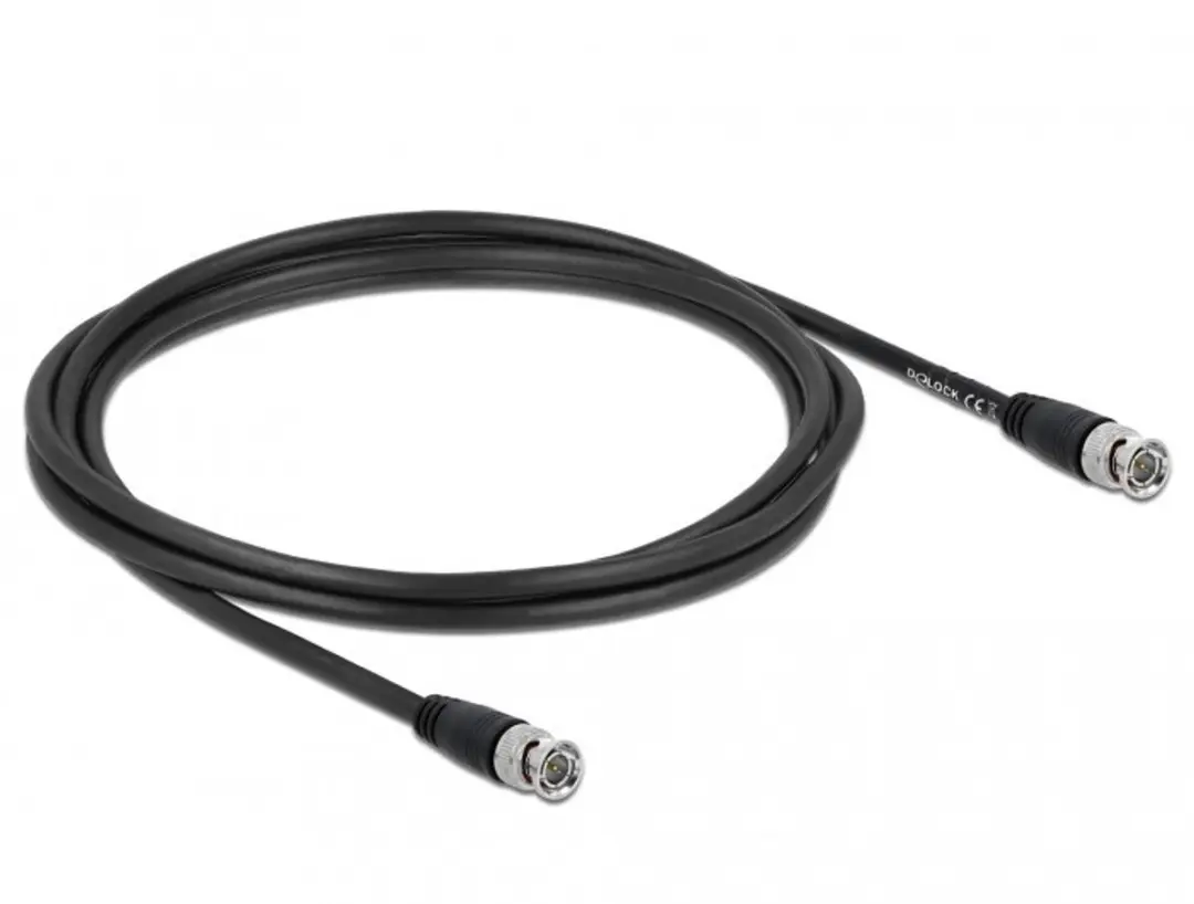 Delock BNC Kabel RG59 75 Ohm - 2m - Zwart