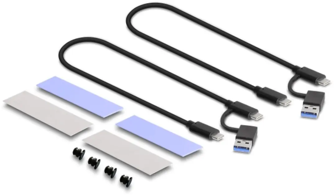 Delock Dual Combo M.2 NVMe/SATA Behuizing - USB Type-C - 2 Stuks