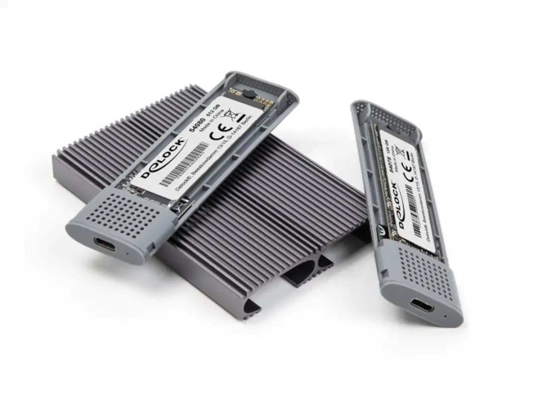 Delock Dual Combo M.2 NVMe/SATA Behuizing - USB Type-C - 2 Stuks