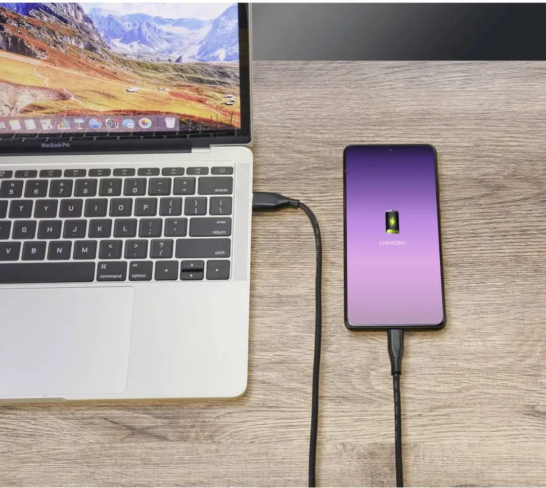 Renkforce USB 3.2 Gen1 USB-A naar USB-C Kabel 0,5m - Zwart