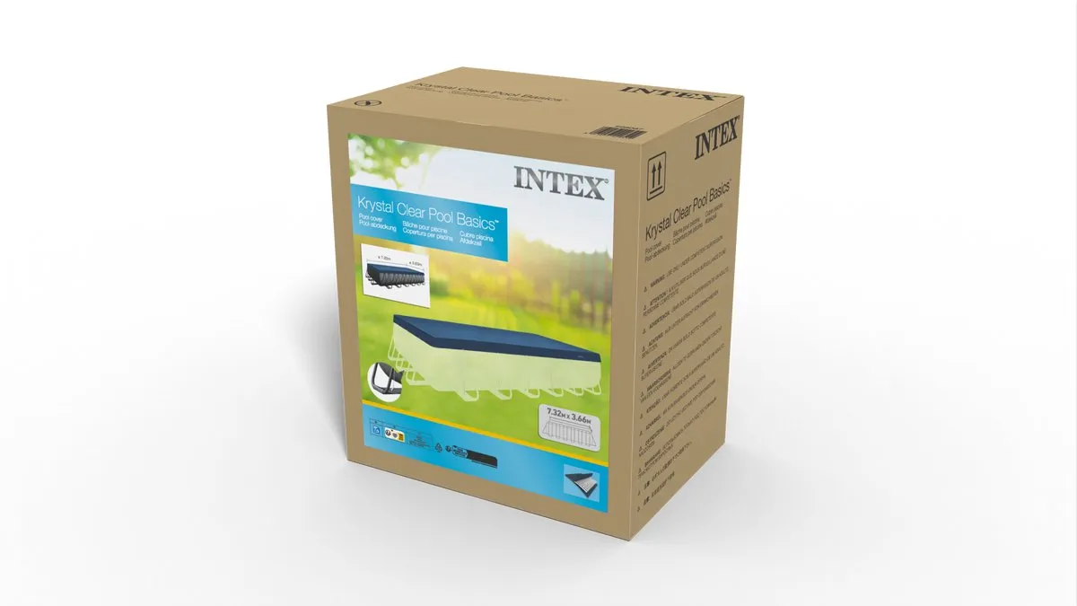 Intex Deluxe Afdekzeil 732x366cm - Donkerblauw