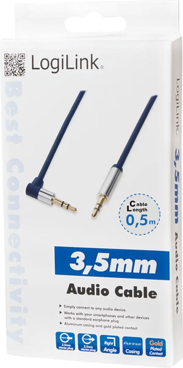 Logilink CA11050 Audiokabel 3.5mm - 0.5m - Blauw