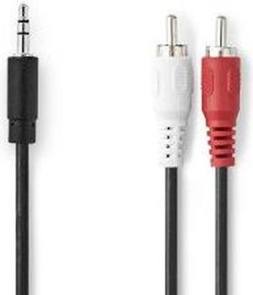 Nedis Stereo-Audiokabel 3,5mm Male naar 2x RCA Male - 3m - Zwart - afbeelding 6 van 6