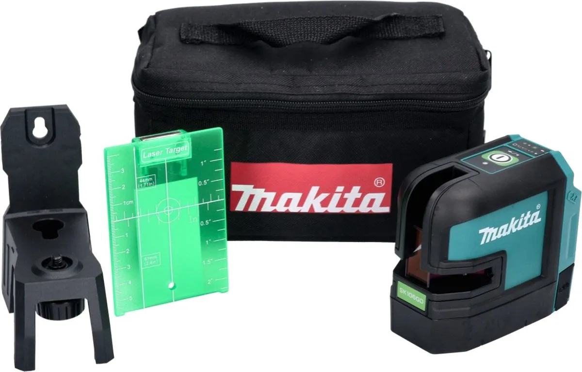 Makita SK106GDZ Kruislijn/Puntlaser Groen 12V - In tas - afbeelding 6 van 6