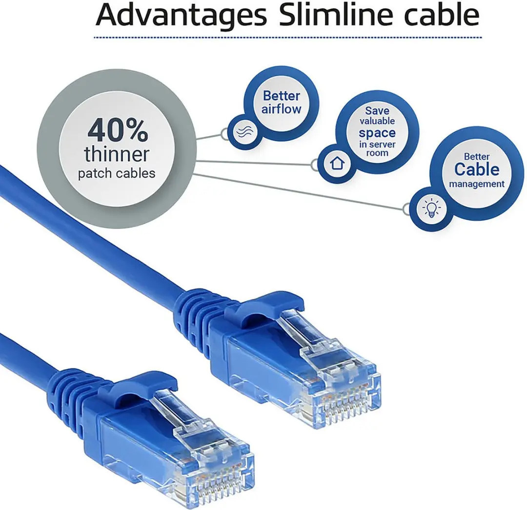 ACT Blauwe LSZH U/UTP CAT6 Patchkabel 0.25m - DC9652