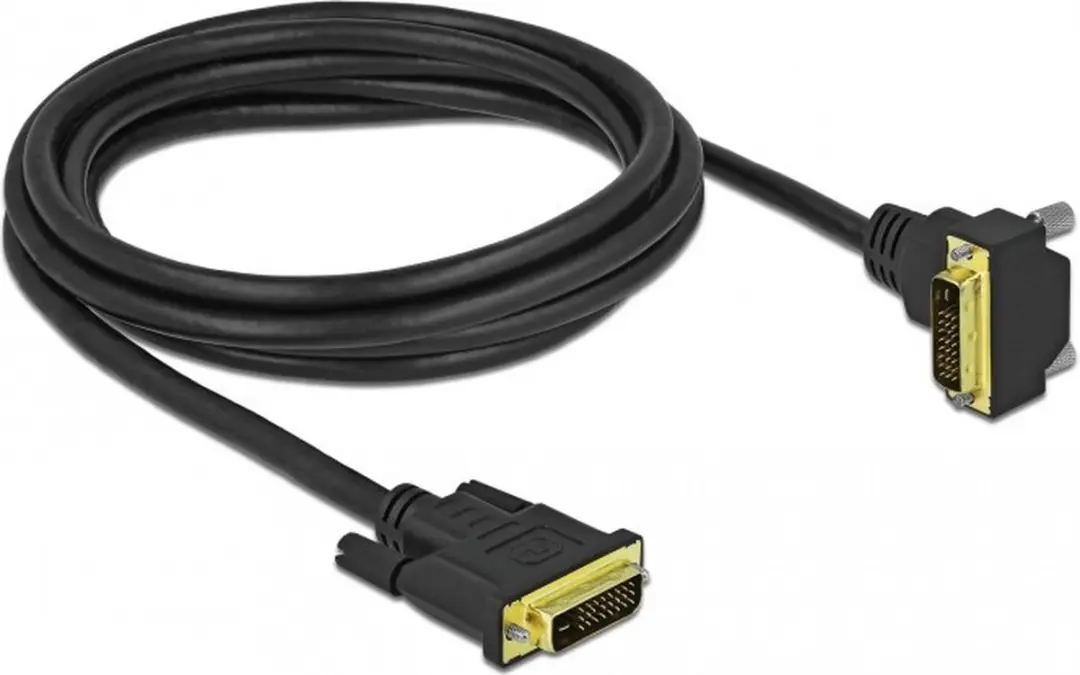 Delock DVI-D Dual Link Kabel - Haaks Verguld - 2m - afbeelding 6 van 6