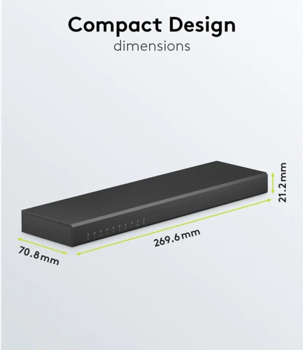 Goobay HDMI Splitter 1 naar 8 4K60Hz HDR - Zwart