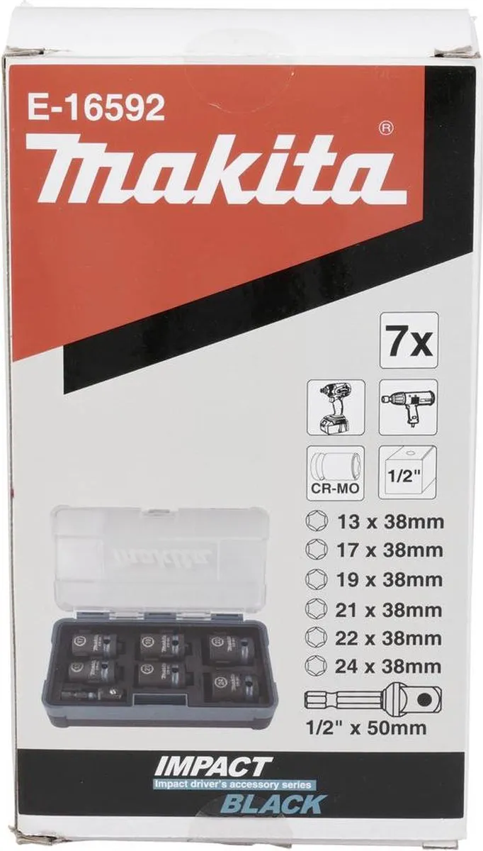 Makita E-16592 Slagadapterset 7-delig