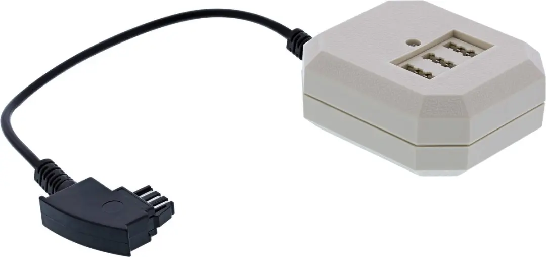 InLine TAE-adapter TAE-F naar RJ11 0,2m - Beige