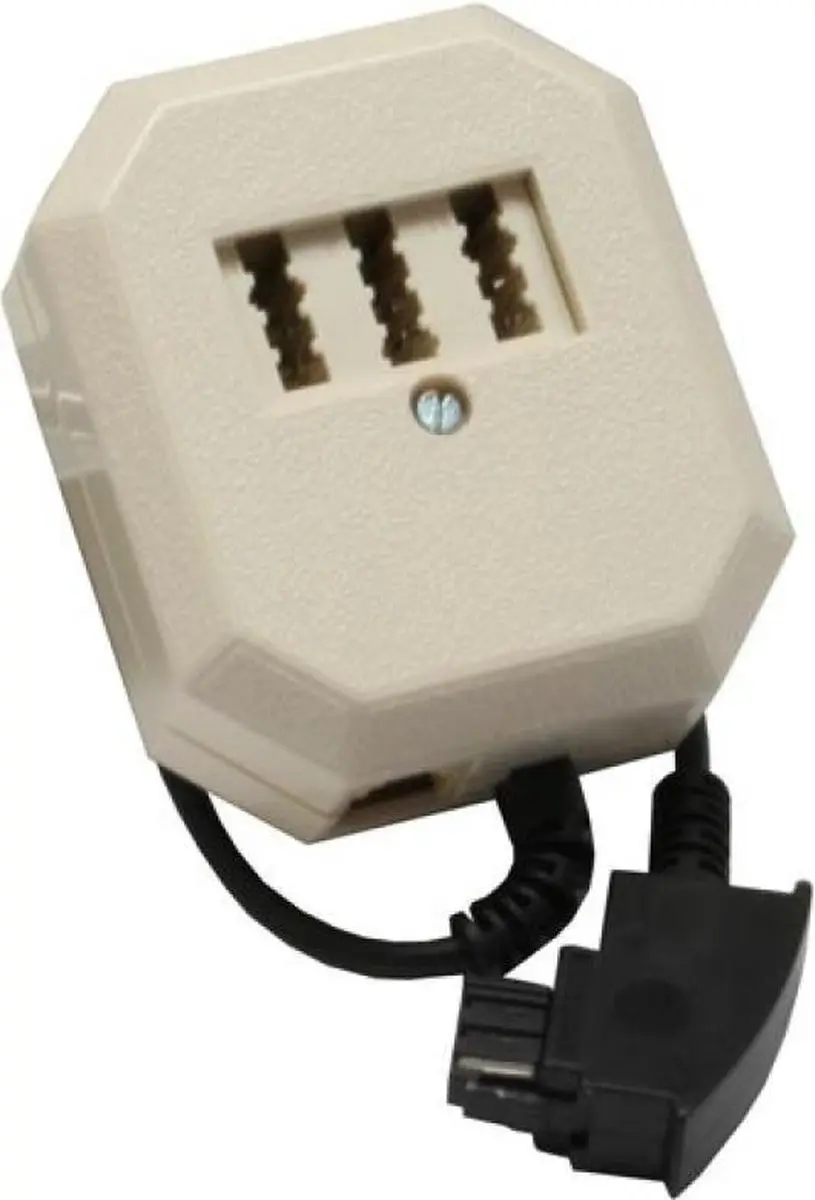 InLine TAE-adapter TAE-F naar RJ11 0,2m - Beige
