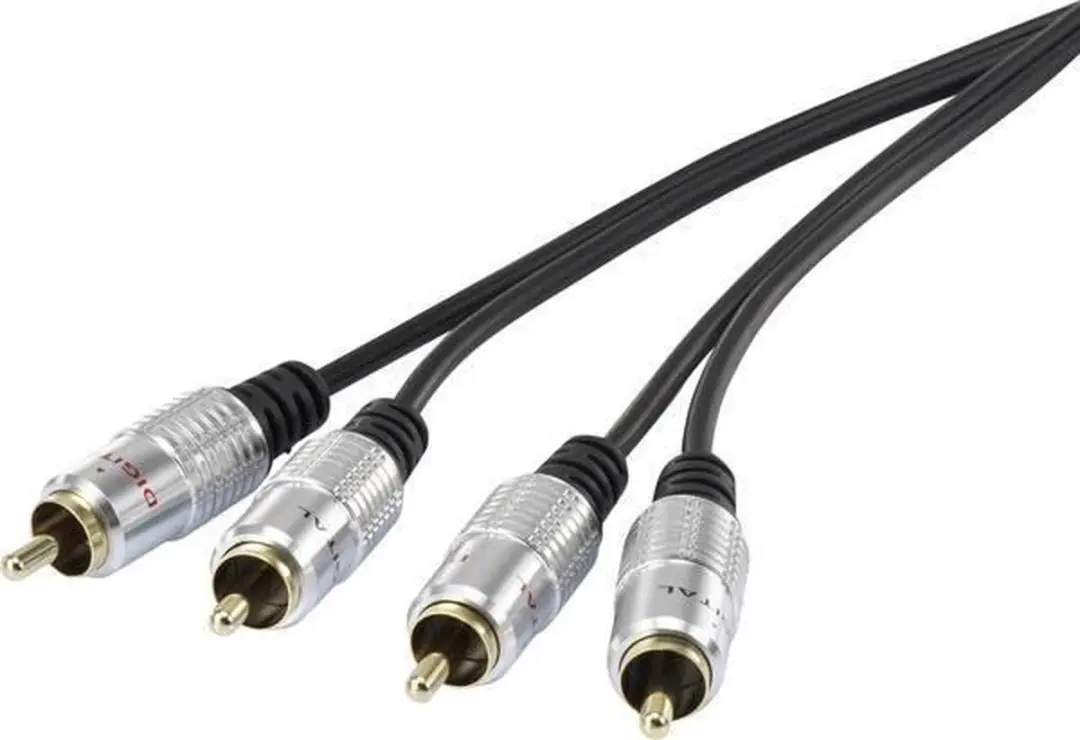 SpeaKa Professional SP-7870144 Cinch Aansluitkabel 1.00m - Zwart