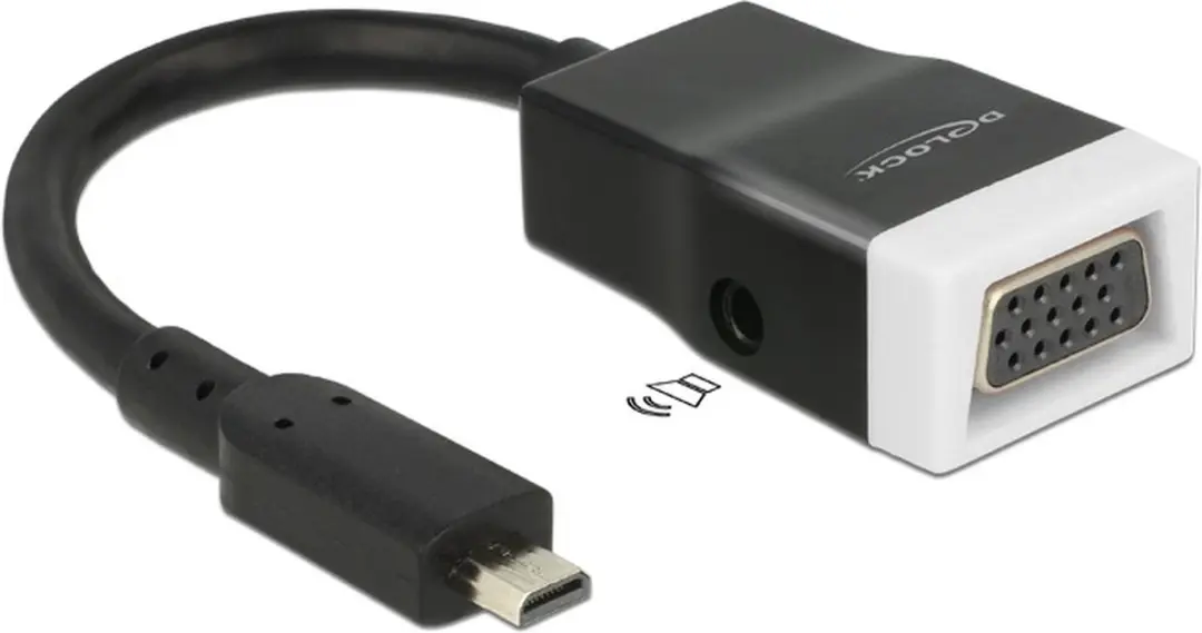 Delock Micro HDMI naar VGA + 3,5mm Adapter 0,15m