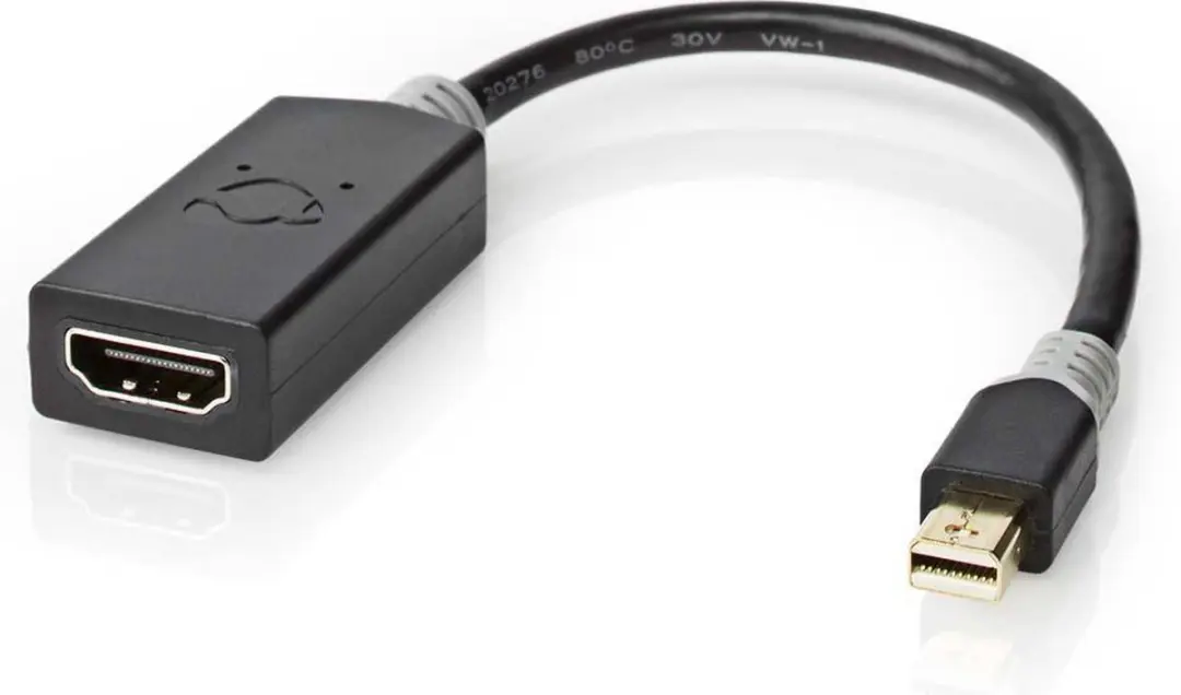 Nedis Mini DisplayPort naar HDMI Kabel 48Gbps - 0.20m - Antraciet