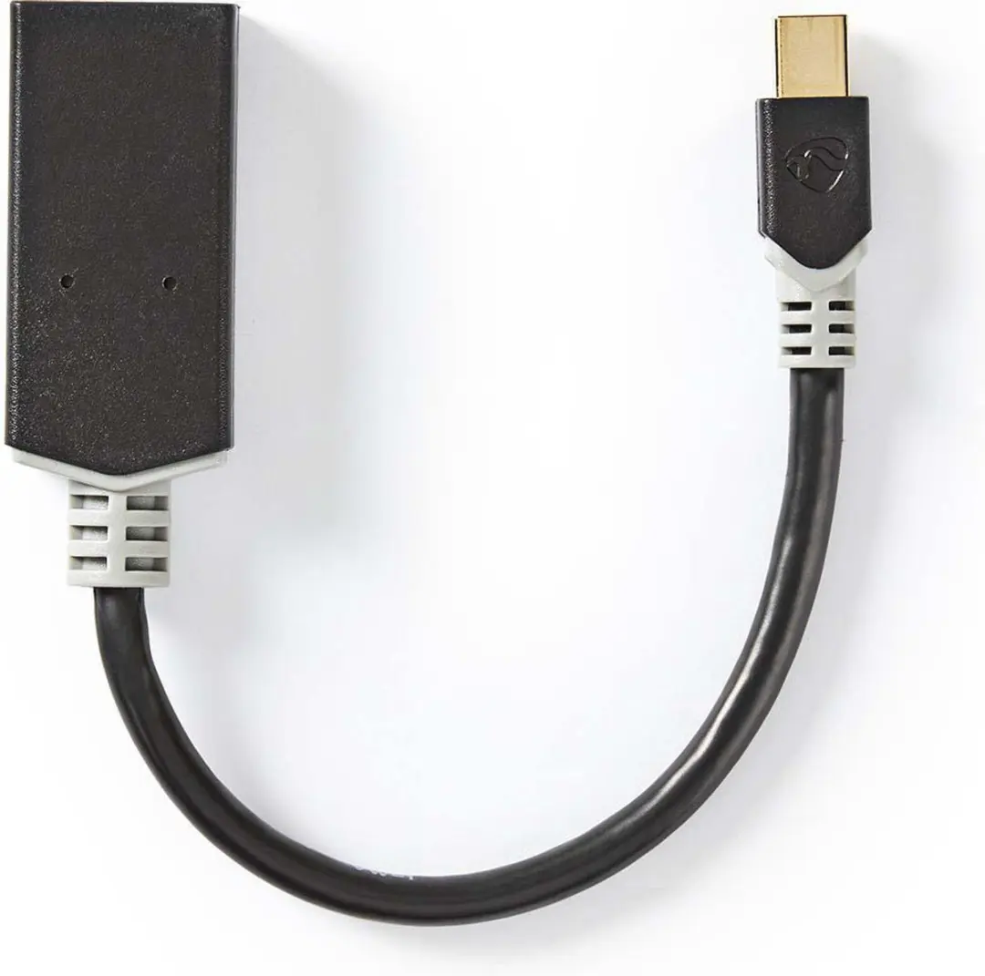 Nedis Mini DisplayPort naar HDMI Kabel 48Gbps - 0.20m - Antraciet