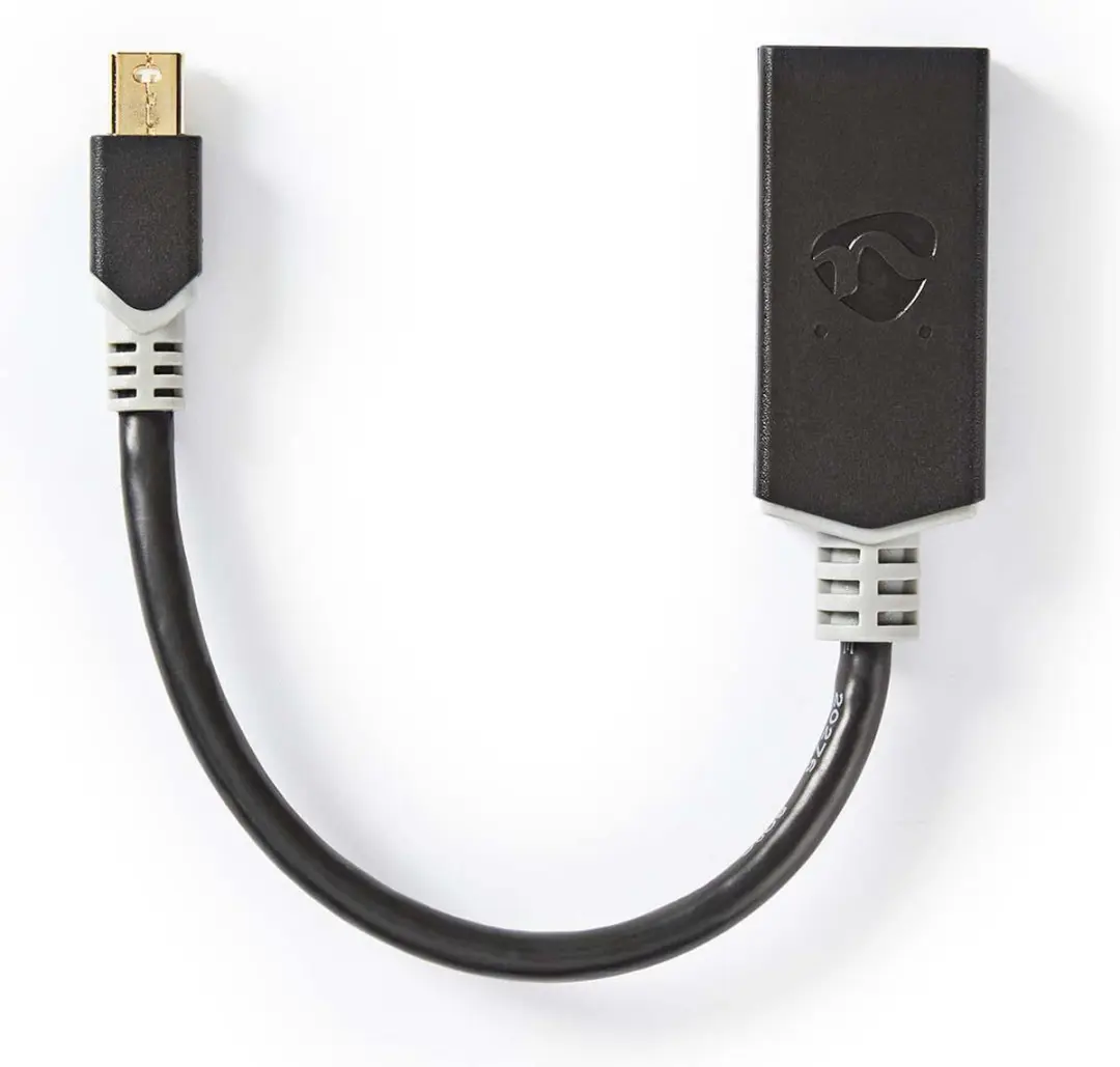 Nedis Mini DisplayPort naar HDMI Kabel 48Gbps - 0.20m - Antraciet