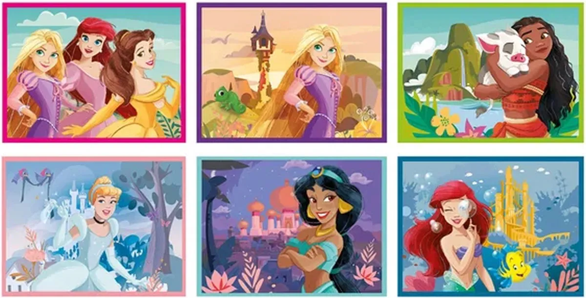 Clementoni Disney Prinsessen 12-delige Puzzel - 6 Afbeeldingen - afbeelding 6 van 6
