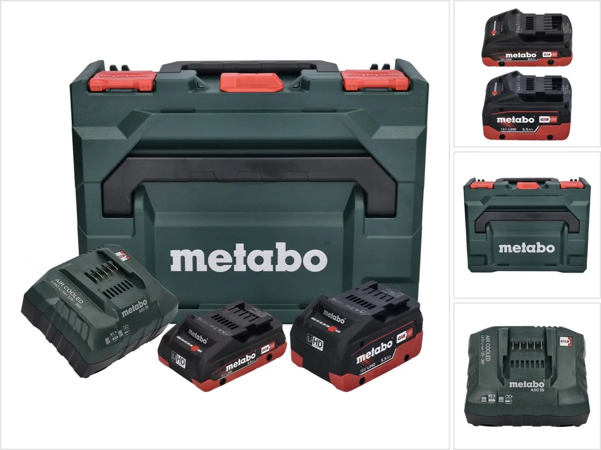 Metabo 685136000 Starterset 18V - 2x Accu 4,0Ah/5,5Ah + Lader - afbeelding 3 van 6
