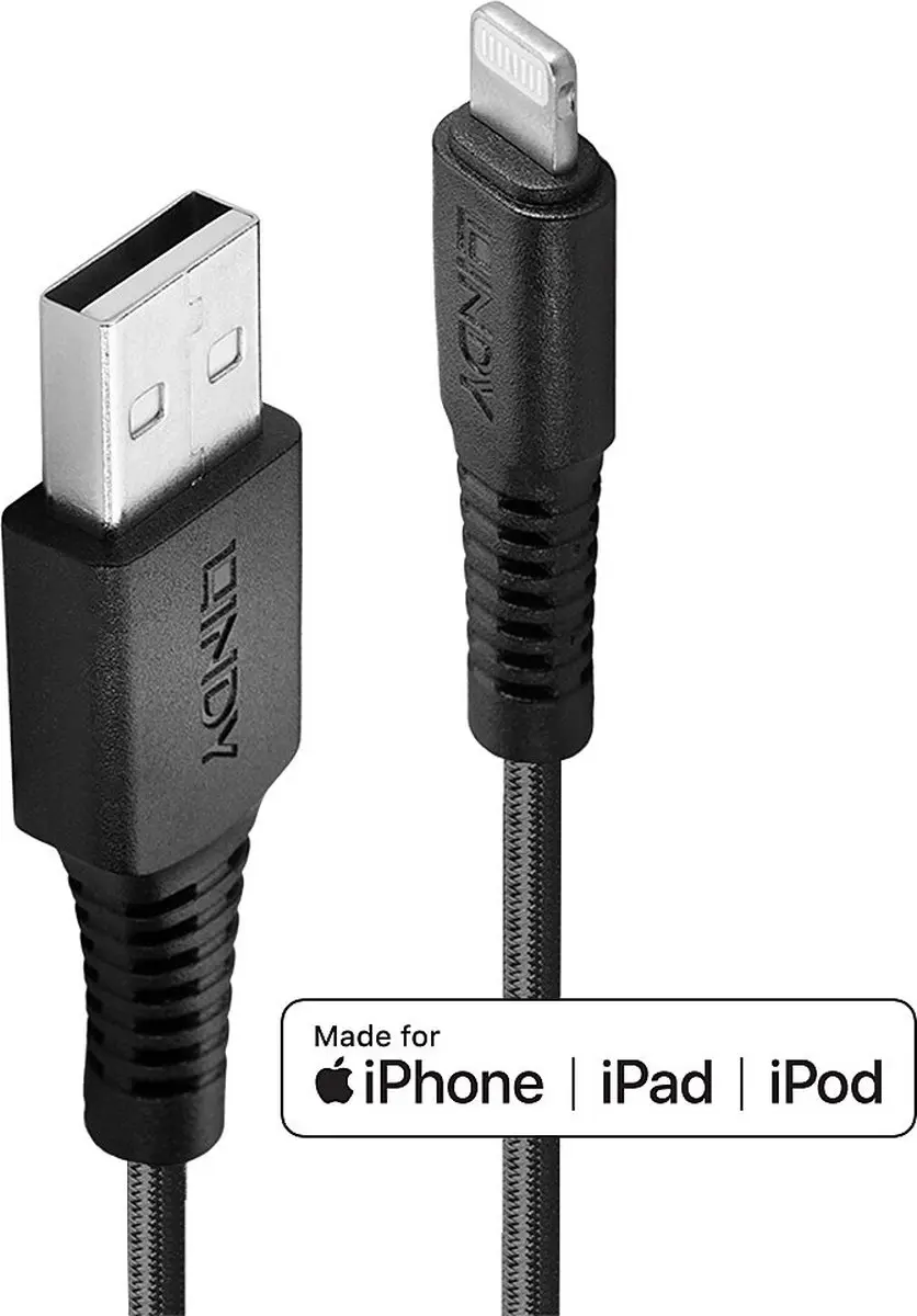 Lindy USB 2.0 Lightning naar USB-A Kabel 2m