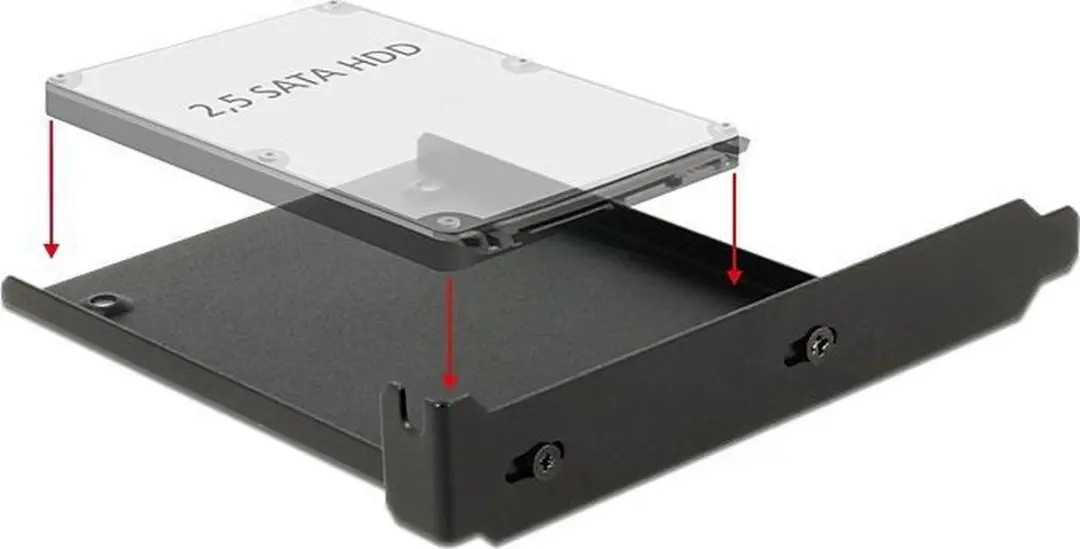 Delock 2,5" HDD/SSD naar PCI-slot Montageframe - Zwart