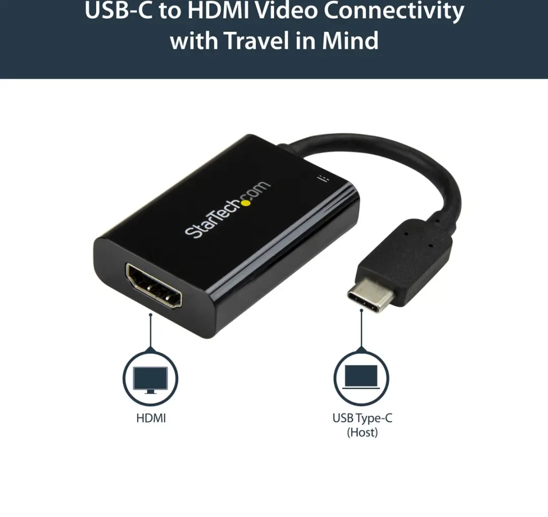 Startech CDP2HDUCP USB-C naar HDMI Adapter - 4K Ultra HD - Zwart - afbeelding 6 van 6