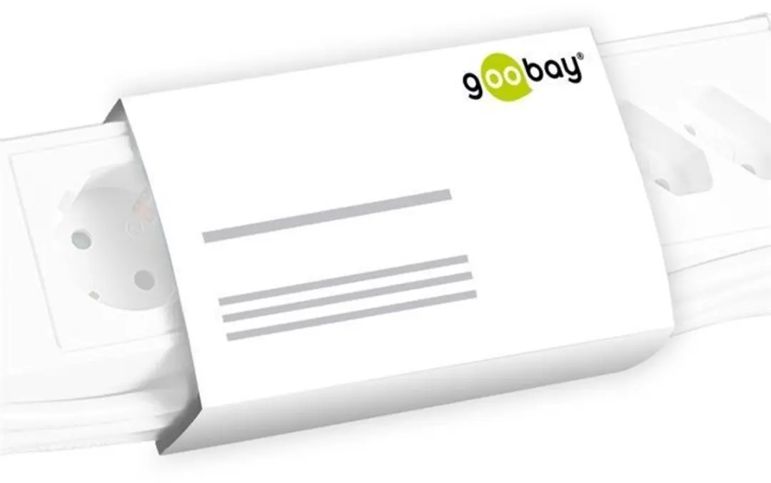 Goobay IP44 Outdoor Stekkerdoos 5x - 3m - Zwart/Geel