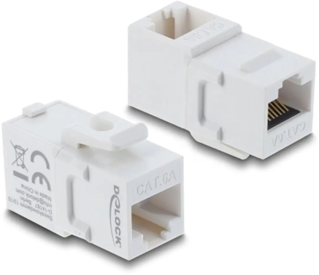 Delock Keystone Module Coupler RJ45 Cat.6A 90° Wit
