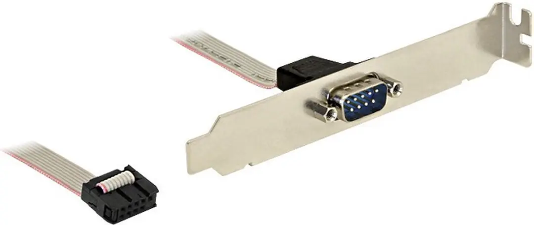 Delock Slot Bracket - 1x Seriële Twisted Pin - Grijs