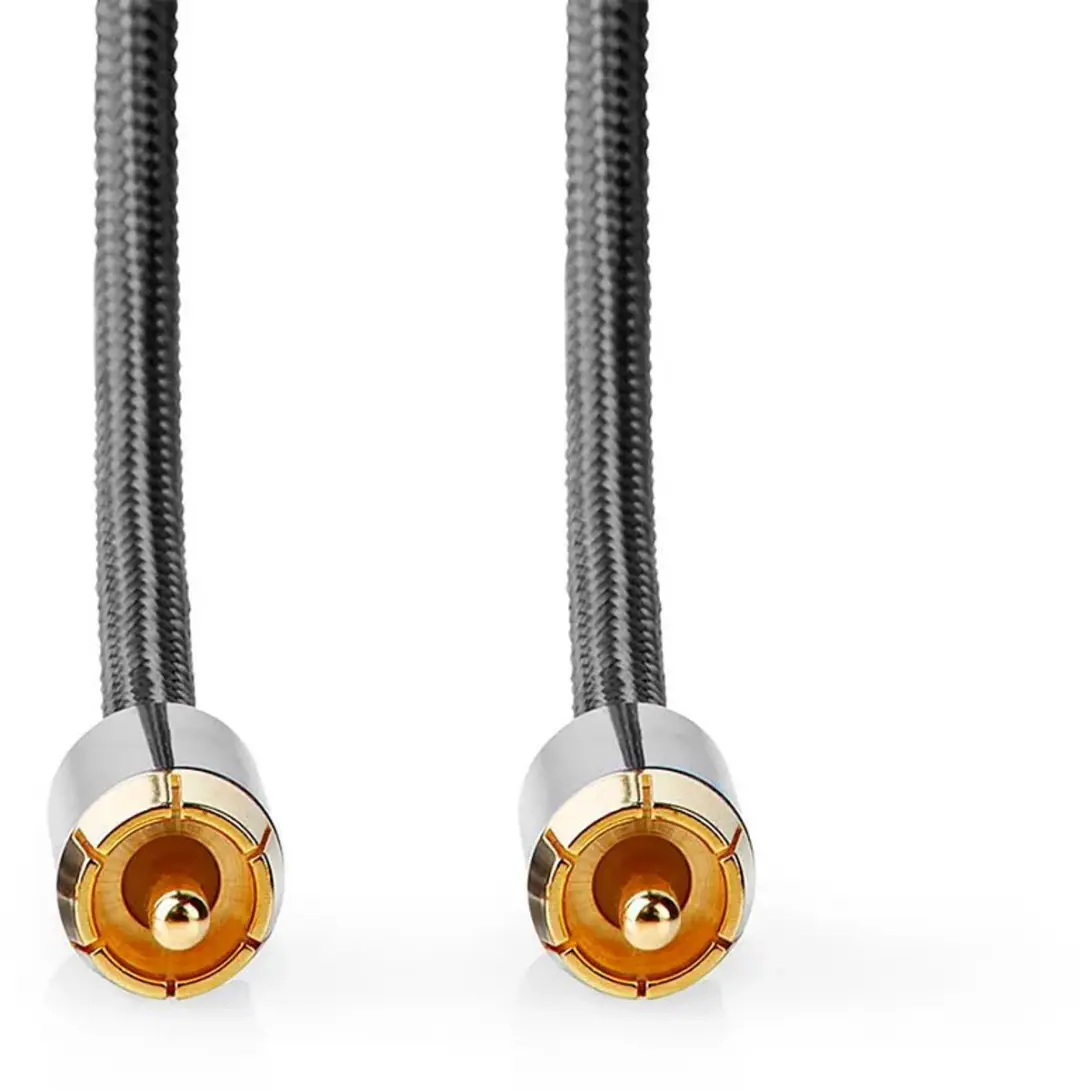 Nedis Subwooferkabel RCA - Verguld - 3m - Antraciet