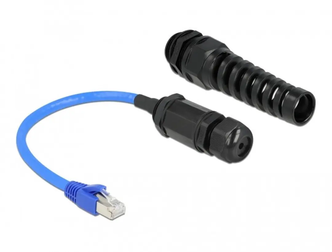 Delock Cat.6 RJ45 Kabel - Waterdicht - Zwart