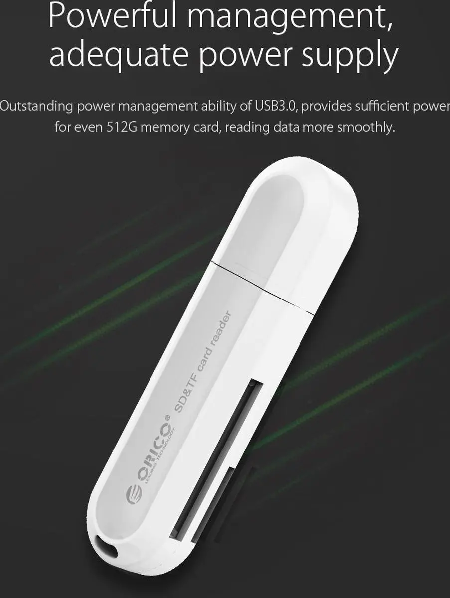 ORICO ORI-CRS21-WH USB3.0 Kaartlezer - TF/SD - 5Gbps Wit