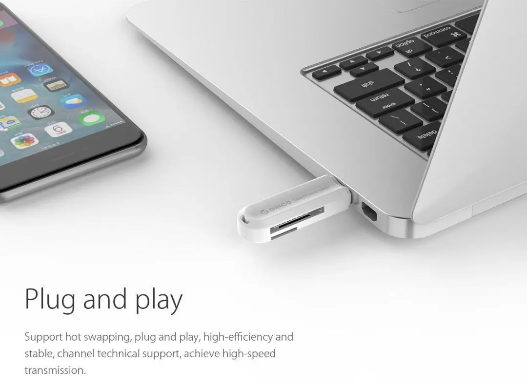ORICO ORI-CRS21-WH USB3.0 Kaartlezer - TF/SD - 5Gbps Wit