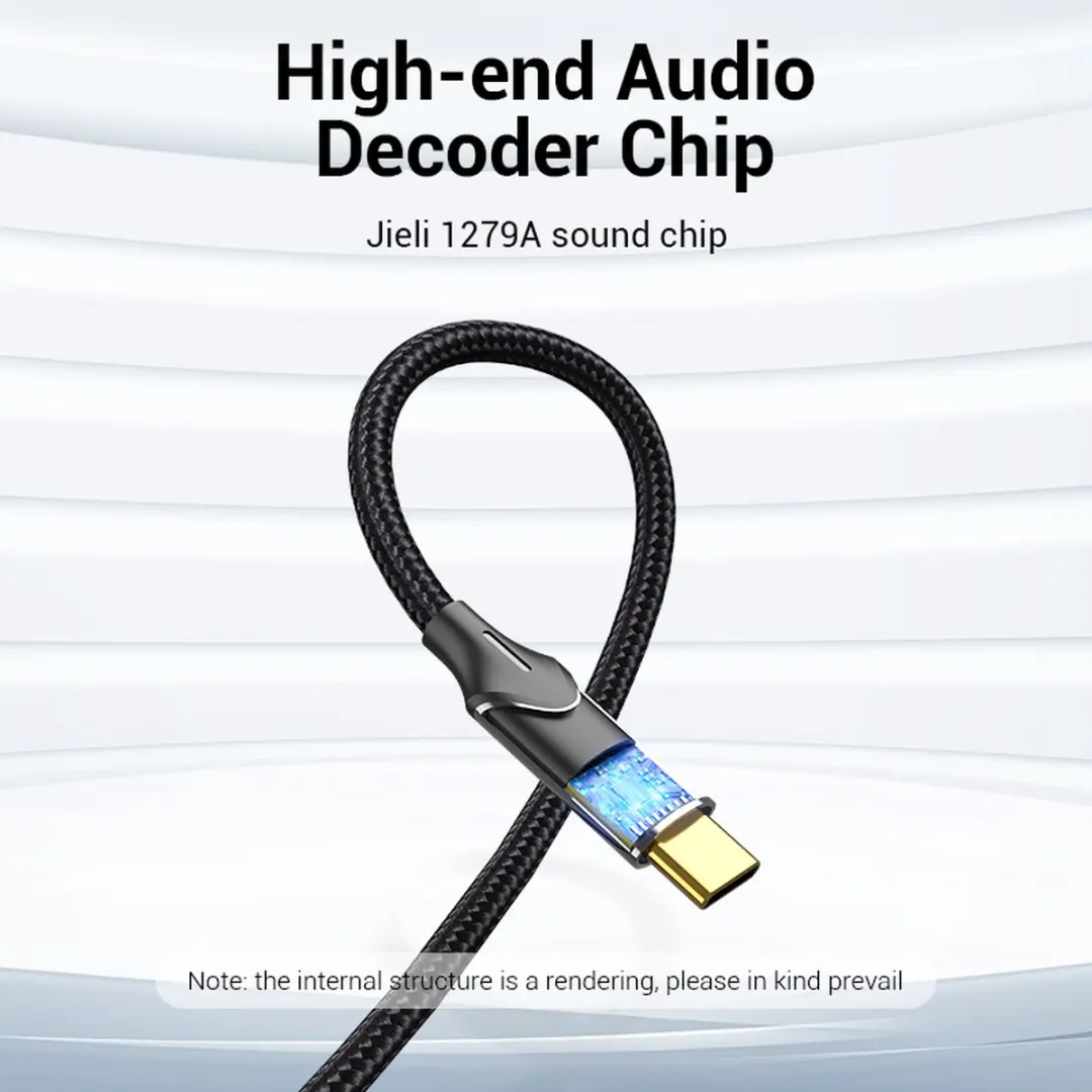 Vention BGUHH Audiokabel 2m - 2x RCA USB Type-C - Zwart
