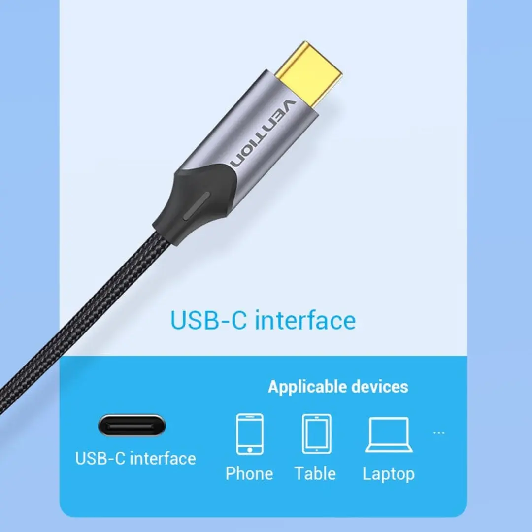 Vention BGUHH Audiokabel 2m - 2x RCA USB Type-C - Zwart - afbeelding 6 van 6