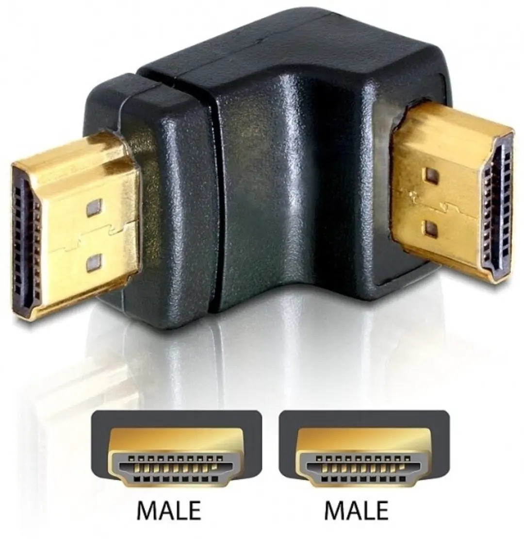 Delock HDMI Adapter 90° Onder - Zwart - afbeelding 6 van 6
