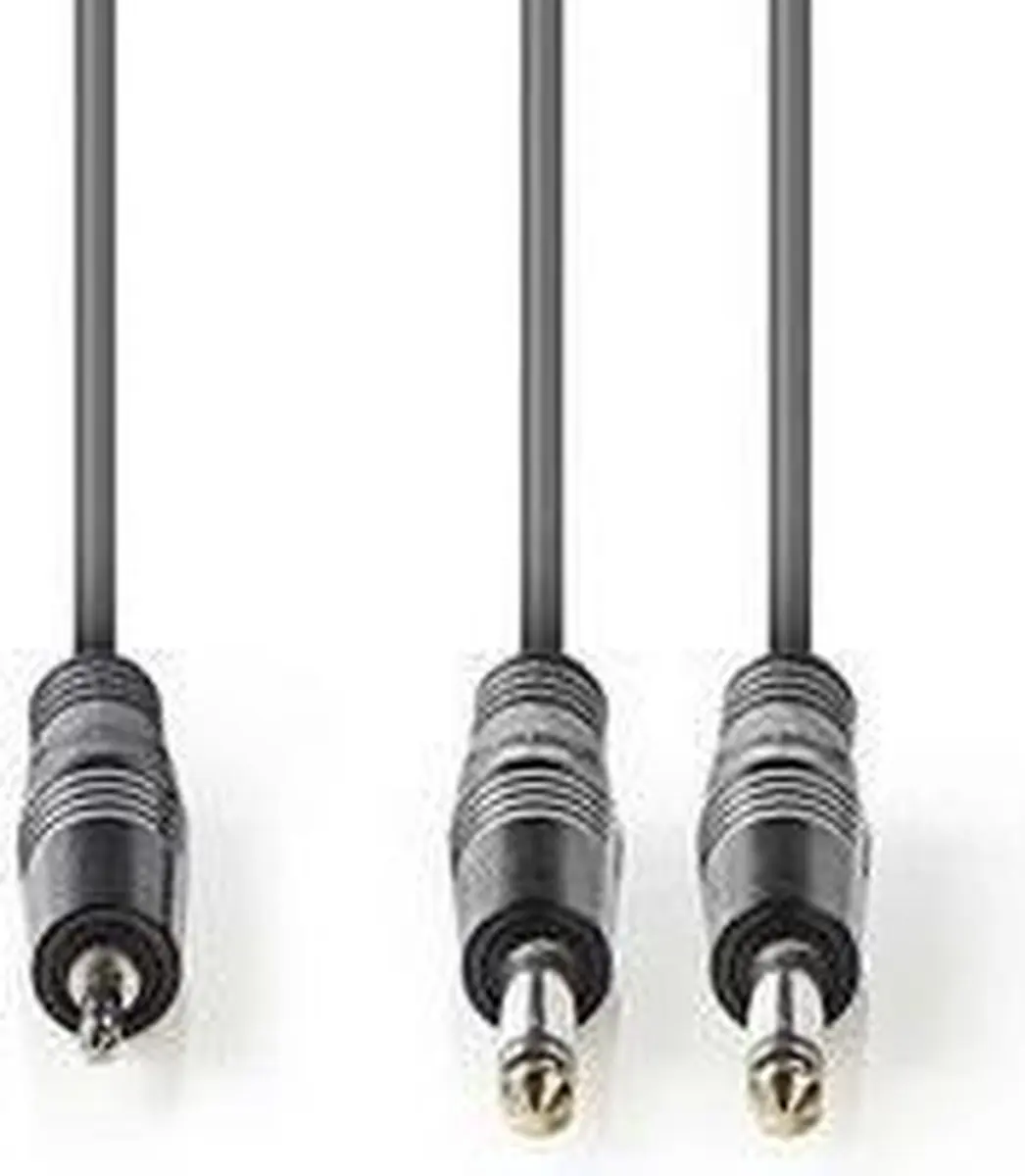 Nedis Stereo-Audiokabel 3m - 6,35mm & 3,5mm Jack - Donkergrijs