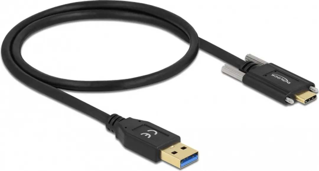 Delock USB 3.2 Gen 2 Type-A naar Type-C Kabel 10Gbps - 0,5m - Zwart