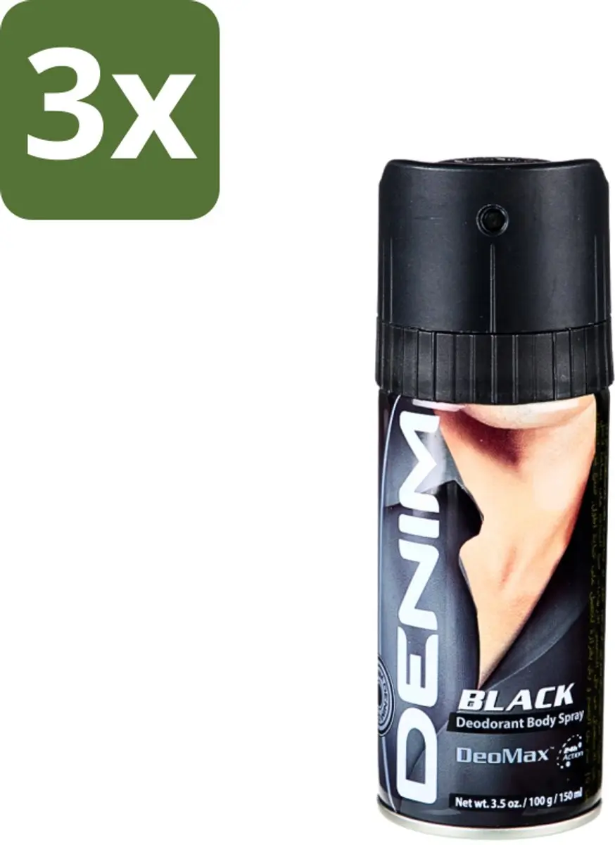Denim Deodorant Aerosol Black