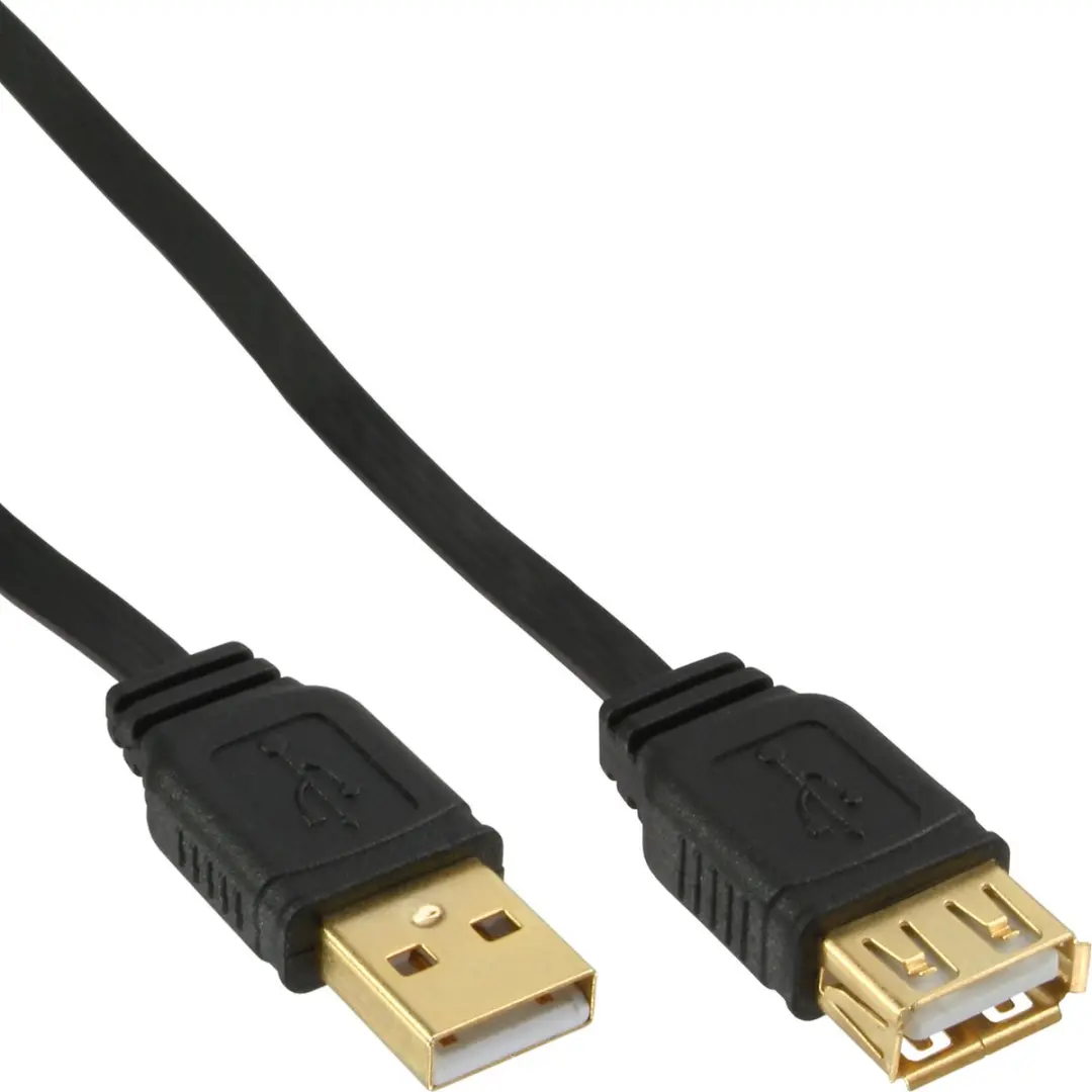 InLine USB 2.0 A Male/Female Kabel 1,5m - Gouden Contacten